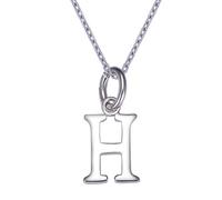 VIKI LYNN Collier Pendentif Lettre H d'alphabet DIY Les Noms avec Les Lettres en Argent Fin 925 pour Les Petites Filles