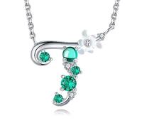 VIKI LYNN Collier Pendentif Lettre Initial T en Mon Collier Prénom Personnalisé en argent fin 925 et Oxyde de zircon Idée cadeau noël pour femme fille