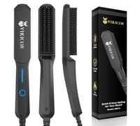 VIKICON Lisseur Barbe Homme, Mini Lisseur de Cheveux à Ions Négatifs, 3 Températures Réglables, Portable, Chauffage Rapide, Convient pour la Barbe et la Coiffure