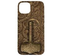 Viking Age Urnes Pattern Style - Valhalla Norse Mjoelnir - Coque pour iPhone 15 Plus