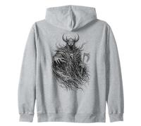 Viking avec Casque Hache Corbeau Valhalla mythologie Nordique Sweat à Capuche