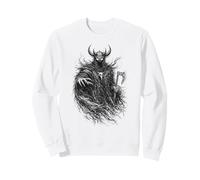 Viking avec Casque Hache Corbeau Valhalla mythologie Nordique Sweatshirt