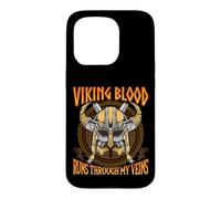 Viking Blood Runs Through My Veins Norse Nordic Mythology Coque pour iPhone 15 Pro