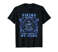 Viking Blood Runs Through My Veins Viking Ship - CV 2 T-Shirt