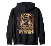 Viking Blood Runs through my Veins Viking Ship - Valhalla Sweat à Capuche
