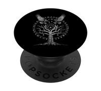 Viking Celtic Hugn & Muninn Odin's Norse Ravens Yggdrasil PopSockets PopGrip Adhésif