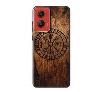Viking Compass Wood Etui Coque Housse pour Motorola Moto G Stylus 5G (2024)