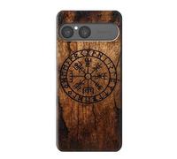 Viking Compass Wood Etui Coque Housse pour Sony Xperia 10 VII