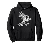 Viking Corbeau Symbolisme Nordique Rune Oiseau Valhalla Art Nordique Sweat à Capuche