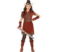 Viking Costume de carnaval pour enfants Casque Épées Aventurier Tenue Guerrier Marron, Taille : 98/104 Couleur : Marron