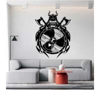 Viking Culture Vinyle Stickers Muraux Nordique Guerrier Bouclier Tomahawk Militaire Guerre Hommes Chambre Chambre De Voiture Décoration Vinyle Decal Gift42x55cm