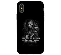 Viking de Sang américain de Naissance Norse US Warrior Coque pour iPhone X/XS