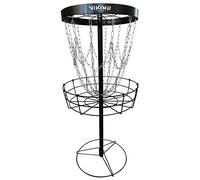 Viking Discs Battle Basket Pro Disc Golf Basket 130 cm de Haut - Cible de Frisbee Légère et Portable - Solide et Stable - pour s'Entraîner au Putting et Créer Un Parcours à la Maison, Noir
