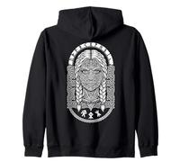 Viking Femme Energie Courage Force Runes Symboles Nordiques Sweat à Capuche