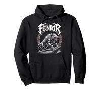 Viking Fenrir Wolf Mythologie Nordique Patrimoine Art Sweat à Capuche