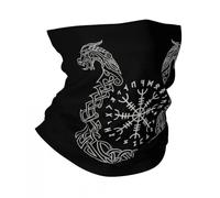 Viking Helm of Awe Graphiques Tour de Cou pour Femmes Hommes - Nordique Celtique Dragon Animal Imprimé Tube Bandana Couvre-Chef - Été Harajuku Vintage Cagoules Wrap Écharpe