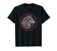 Viking Loup Boussole Esprit Animal Nordique Symboles Runes T-Shirt