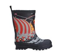 Viking Mixte enfant Jolly Print Botte de pluie, Black Sun, 27 EU Large