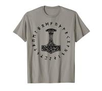 Viking nordique Mjolnir Pagan Thors Hammer Elder Runes T-Shirt