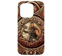 Viking Norse Mythology - Thor with Hammer - Oseberg Style V1 Coque pour iPhone 15 Pro