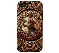 Viking Norse Mythology - Thor with Hammer - Oseberg Style V1 Coque pour iPhone SE (2020) / 7/8