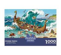 Viking Pirates Se connecter Puzzle en Bois Imperméable Puzzles De 1000 Pièces pour Adultes Cadeaux Coloré De Décoration pour La Maison