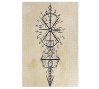 Viking Puzzles en Bois 1000 Pièces pour Adultes, Matériaux Recyclables De Qualité Supérieure Puzzle, Jeu en Famille, 78×53cm