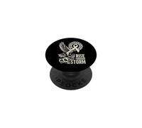 Viking Raven Cancer du poumon - Rise Through The Storm - Norse PopSockets PopGrip Adhésif