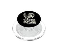 Viking Raven Cancer du poumon - Rise Through The Storm - Norse PopSockets PopGrip pour MagSafe