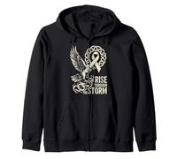 Viking Raven Cancer du poumon - Rise Through The Storm - Norse Sweat à Capuche