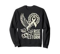 Viking Raven Cancer du poumon - Rise Through The Storm - Norse Sweatshirt