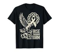 Viking Raven Cancer du poumon - Rise Through The Storm - Norse T-Shirt
