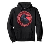 Viking Raven Odin Huginn Muninn Runic Circle Norse Mythology Sweat à Capuche