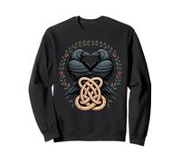 Viking Ravens Huginn & Muninn - Nœud Celtique Noir Corbeau Sweatshirt