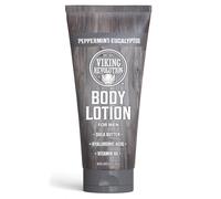 Viking Revolution Peppermine Eucalyptus Lotion corporelle pour hommes - Lotion pour masse pour la peau s che avec du beurre d'acide hyaluronique