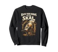 Viking Scandinave Raise Your Horns and Say Skal Sweatshirt