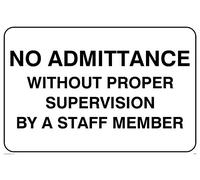 Viking Signes d'admission d'Iv5305-a4l-3 m "No Exempt de la présence d'un Personnel par un membre de la" Sign, 3 mm Plastique rigide, 200 mm H x 300 mm L