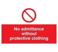 Viking Signes d'admission d'Pa46-a2l-v "No sans Vêtements de protection" Sign, vinyle, 400 mm H x 600 mm L