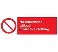 Viking Signes d'admission d'Pa46-l31-v "No sans Vêtements de protection" Sign, vinyle, 100 mm H x 300 mm L