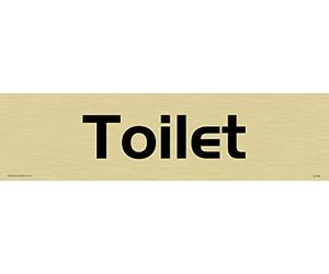 Viking Signs Dv1088-l26-g "WC" Panneau de porte, Handel gothique polices de caractères, Semi Rigide Plastique Doré, 225 mm H x 60 mm L