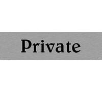 Viking Signs Dv736-l26-ms "privé" Panneau de porte, Positive Texte Noir en Acier Inoxydable, 1 mm, 225 mm H x 60 mm L