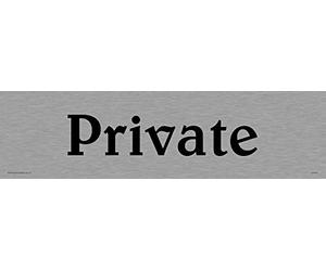 Viking Signs Dv736-l26-ms "privé" Panneau de porte, Positive Texte Noir en Acier Inoxydable, 1 mm, 225 mm H x 60 mm L