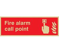 Viking Signs Fv341-l31-gv "Fire Alarm Call point" Panneau, autocollant de vinyle Doré, 300 mm H x 100 mm l