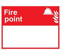Viking Signs Fv345-a3l-v "Fire point" avec espace vierge Sign, vinyle/Autocollant, 400 mm H x 300 mm L