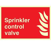 Viking Signs Fv357-a4l-pv "Arroseur Vanne de régulation" Sign, Photo luminescent en vinyle autocollant, 300 mm H x 200 mm L