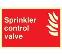 Viking Signs Fv357-a6l-pv "Arroseur Vanne de régulation" Sign, Photo luminescent en vinyle autocollant, 150 mm H x 100 mm l