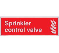 Viking Signs Fv357-l15-s "Arroseur Vanne de régulation" Sign, plastique semi-rigide Argent, 150 mm H x 50 mm L