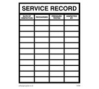 Viking Signs Fz390-a7p-v Fire Equip Service Label, vinyle, 100 mm H x 75 mm L