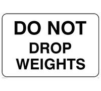 Viking Signs IV5296-A4L-3M Panneau « Do Not Drop Weight », 3 mm en plastique rigide, 200 mm H x 300 mm l