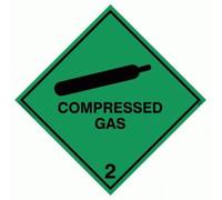 Viking Signs LN637-S10-V Panneau « Gaz compressé » en vinyle, 100 mm x 100 mm